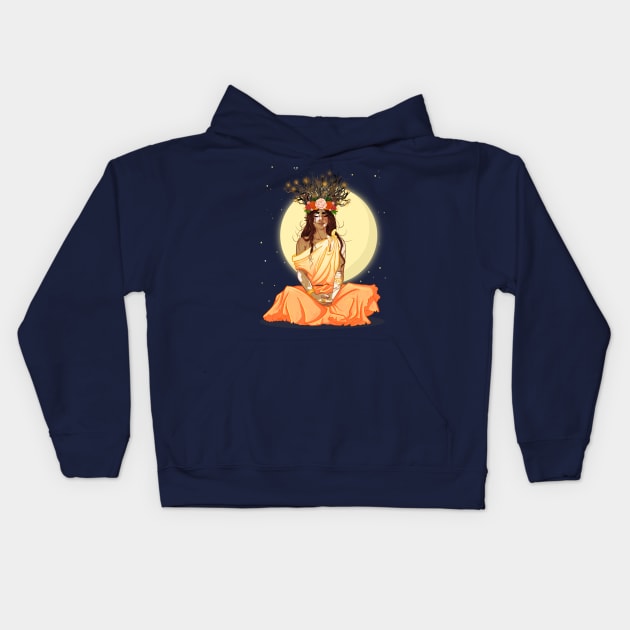 By the Light of The Moon Kids Hoodie by Labrattish